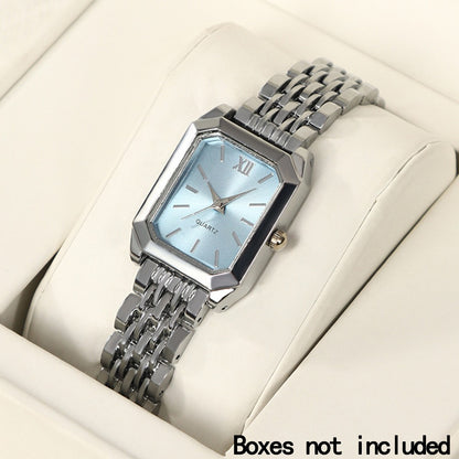 Jewelry Set with Watch - Women 6PCS Luxury Rhinestone Bracelet Ring Necklace Earrings Quartz - product detail view 42
