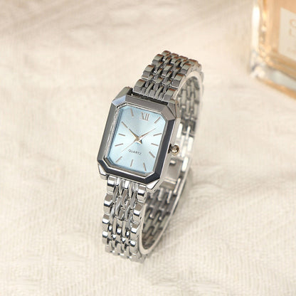 Jewelry Set with Watch - Women 6PCS Luxury Rhinestone Bracelet Ring Necklace Earrings Quartz - product detail view 44