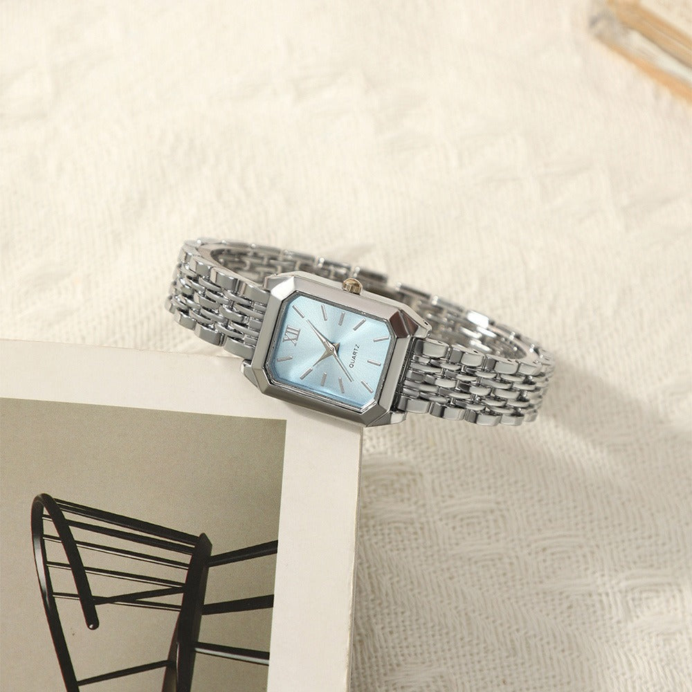 Jewelry Set with Watch - Women 6PCS Luxury Rhinestone Bracelet Ring Necklace Earrings Quartz - product detail view 45