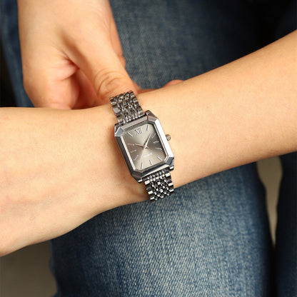 Jewelry Set with Watch - Women 6PCS Luxury Rhinestone Bracelet Ring Necklace Earrings Quartz - product detail view 47