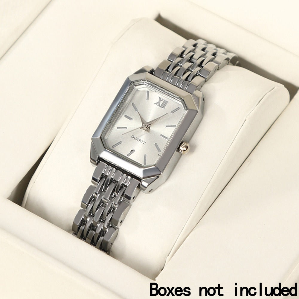 Jewelry Set with Watch - Women 6PCS Luxury Rhinestone Bracelet Ring Necklace Earrings Quartz - product detail view 48