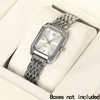 Jewelry Set with Watch - Women 6PCS Luxury Rhinestone Bracelet Ring Necklace Earrings Quartz - product detail view 48