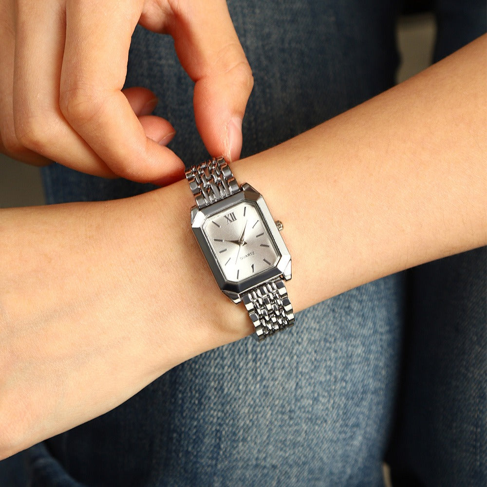 Jewelry Set with Watch - Women 6PCS Luxury Rhinestone Bracelet Ring Necklace Earrings Quartz - product detail view 49