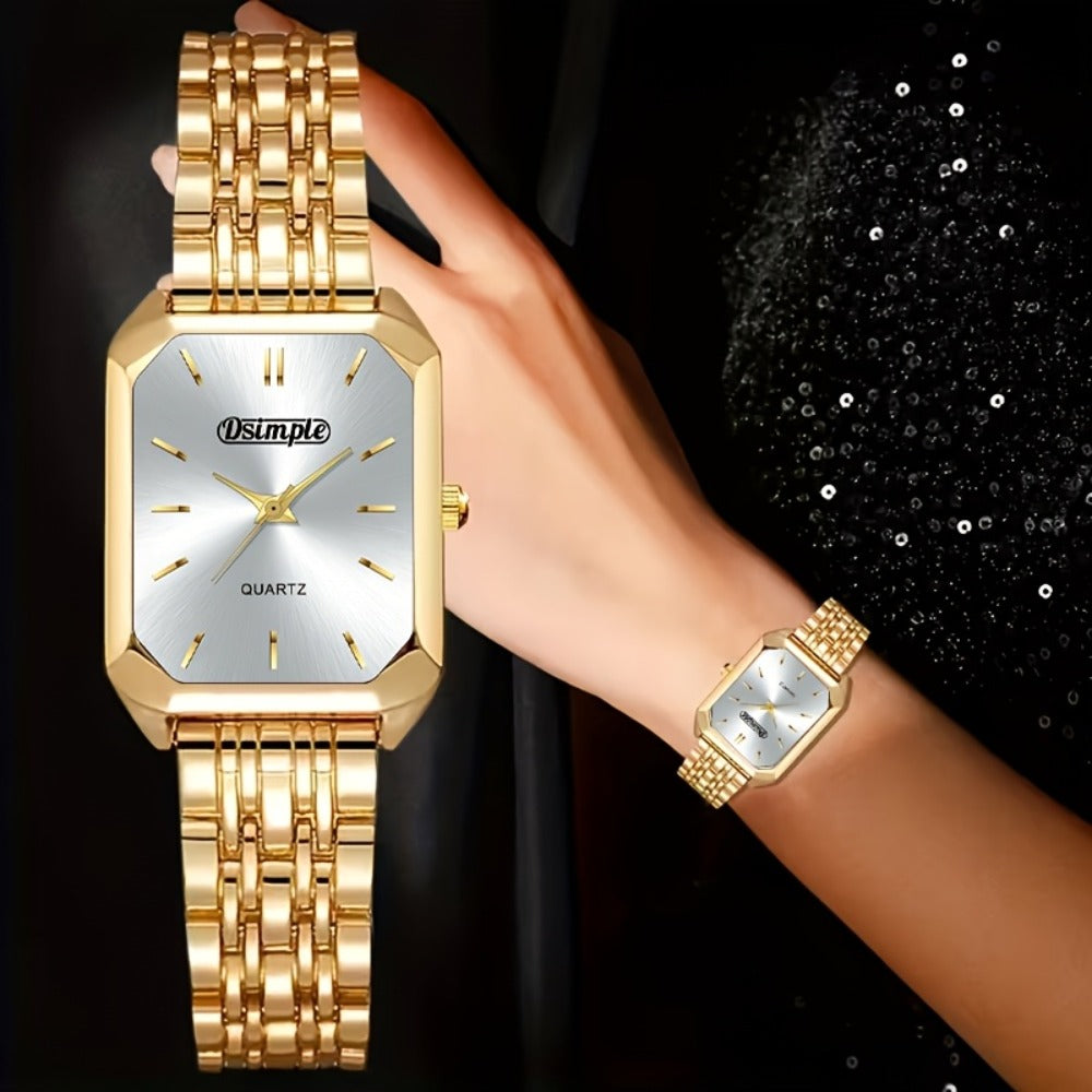 Jewelry Set with Watch - Women 6PCS Luxury Rhinestone Bracelet Ring Necklace Earrings Quartz - product detail view 54