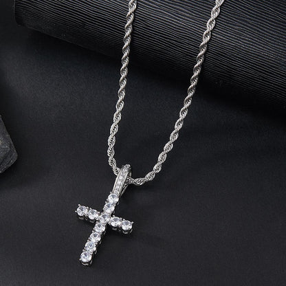 Jewelry Set with Watch - Hip Hop Men Cuban Chain Pendant Necklace Bracelet Blue Black Green Red - product detail view 36