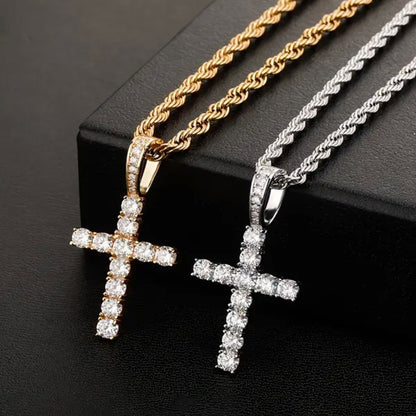 Jewelry Set with Watch - Hip Hop Men Cuban Chain Pendant Necklace Bracelet Blue Black Green Red - product detail view 37