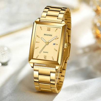 Jewelry Set with Watch - Men's & 4-Piece | Quartz , Necklace, Bracelet & Ring Gift for Men, Luxury - product detail view 4