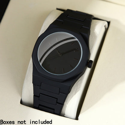 Jewelry Set with Watch - Men's & Gift 4pcs - Quartz Watches Necklace Bracelet Ring Bundle, Black - product detail view 8