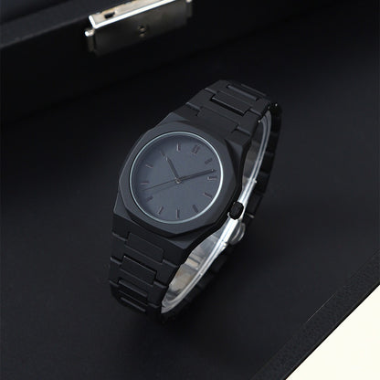 Jewelry Set with Watch - Men's & Gift 4pcs - Quartz Watches Necklace Bracelet Ring Bundle, Black - product detail view 18