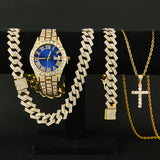 4pcs Golden blue