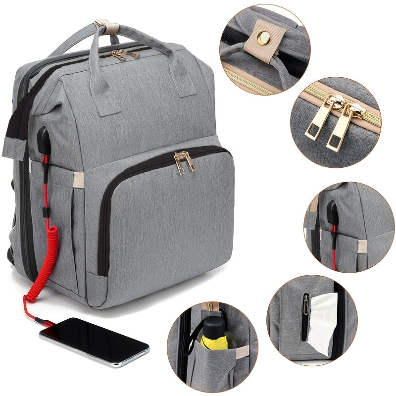 Kids' Everyday Diaper Bag – Black / Gray – view 4