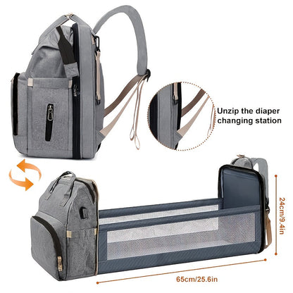 Kids' Everyday Diaper Bag – Black / Gray – view 5