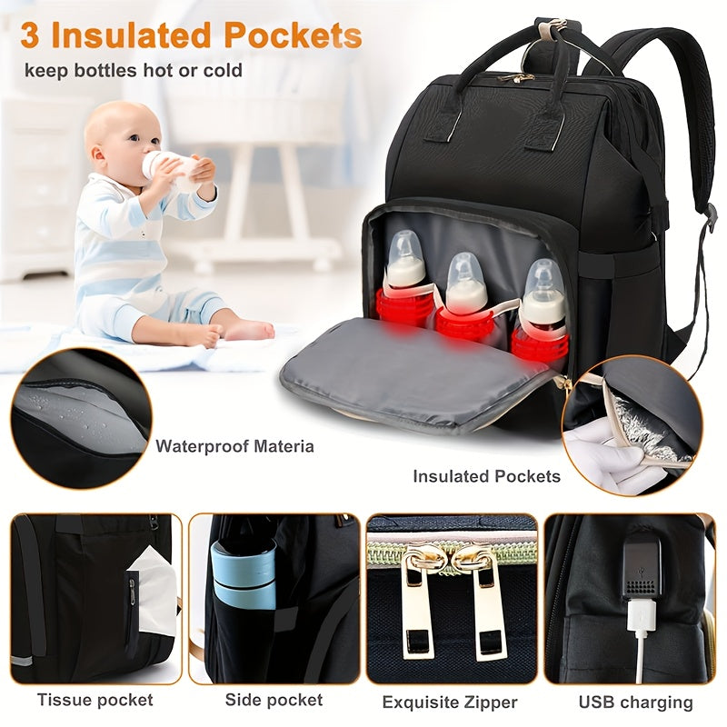 Kids' Everyday Diaper Bag – Black / Gray – view 8