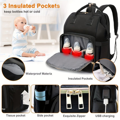 Kids' Everyday Diaper Bag – Black / Gray – view 8