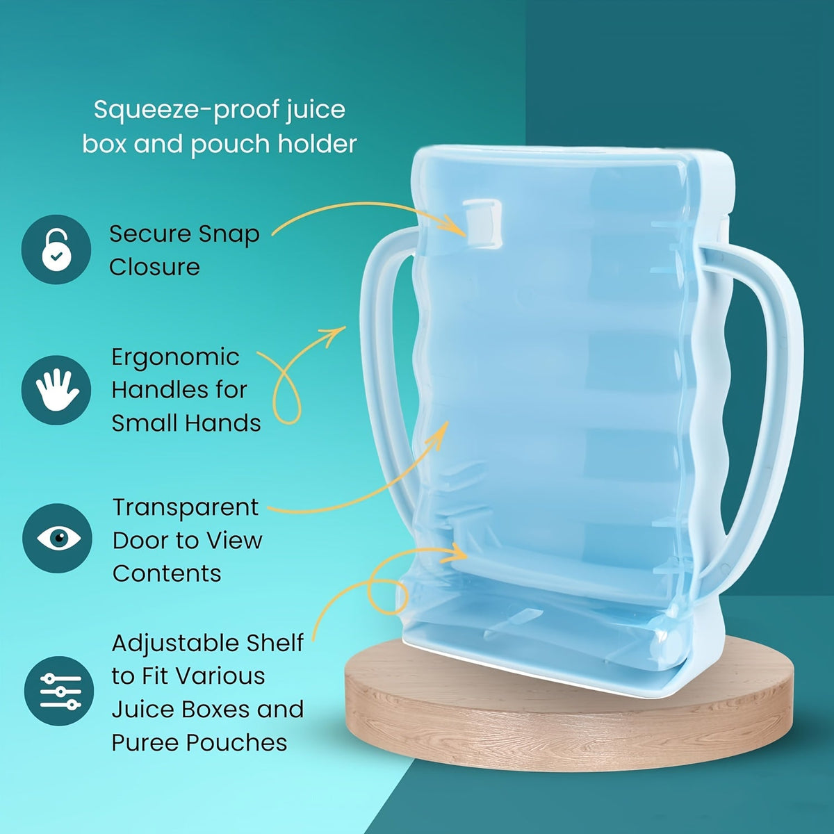 Kids Food Pouch Holder - 2-Pack Anti-Squeeze Stand – view 5