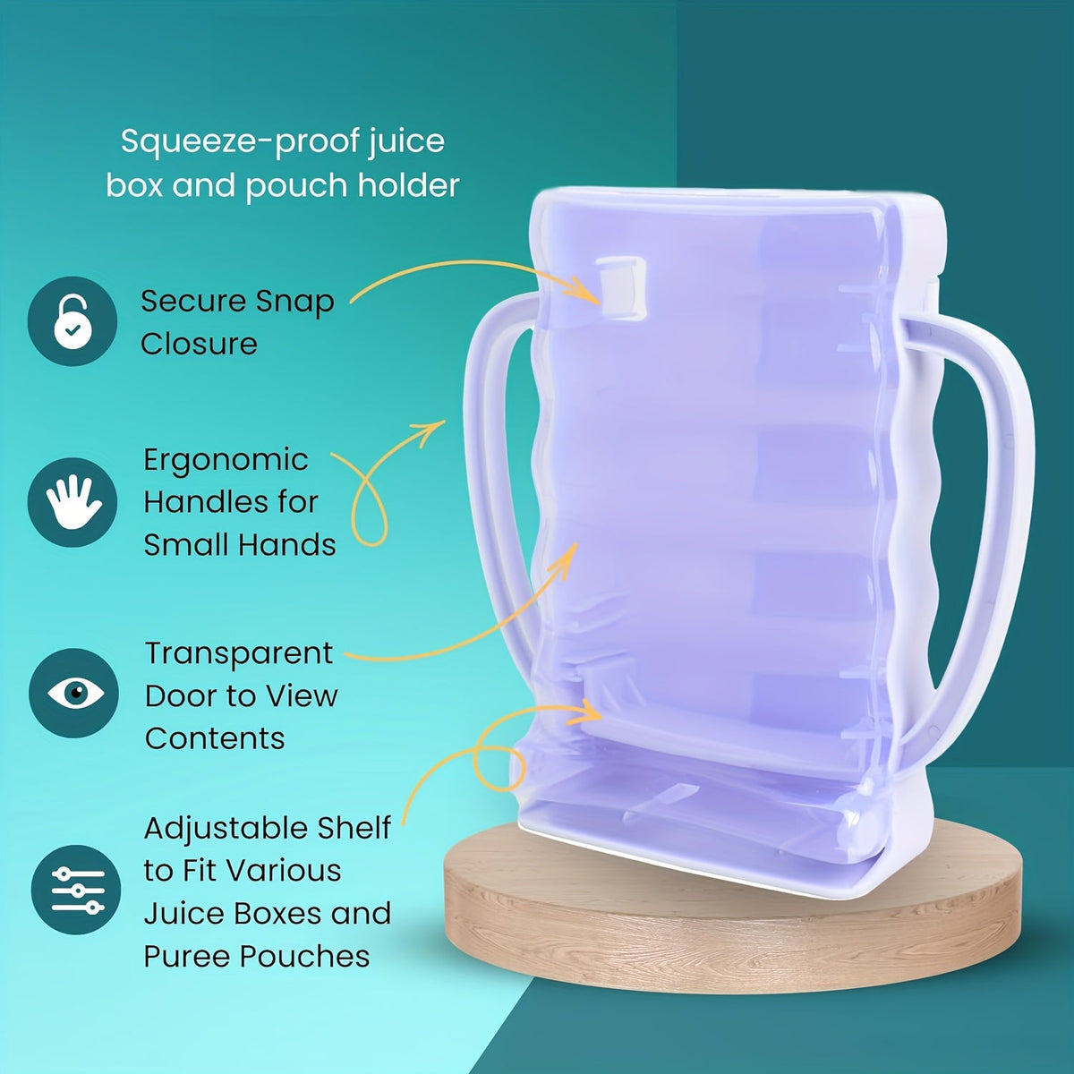 Kids Food Pouch Holder - 2-Pack Anti-Squeeze Stand – view 7