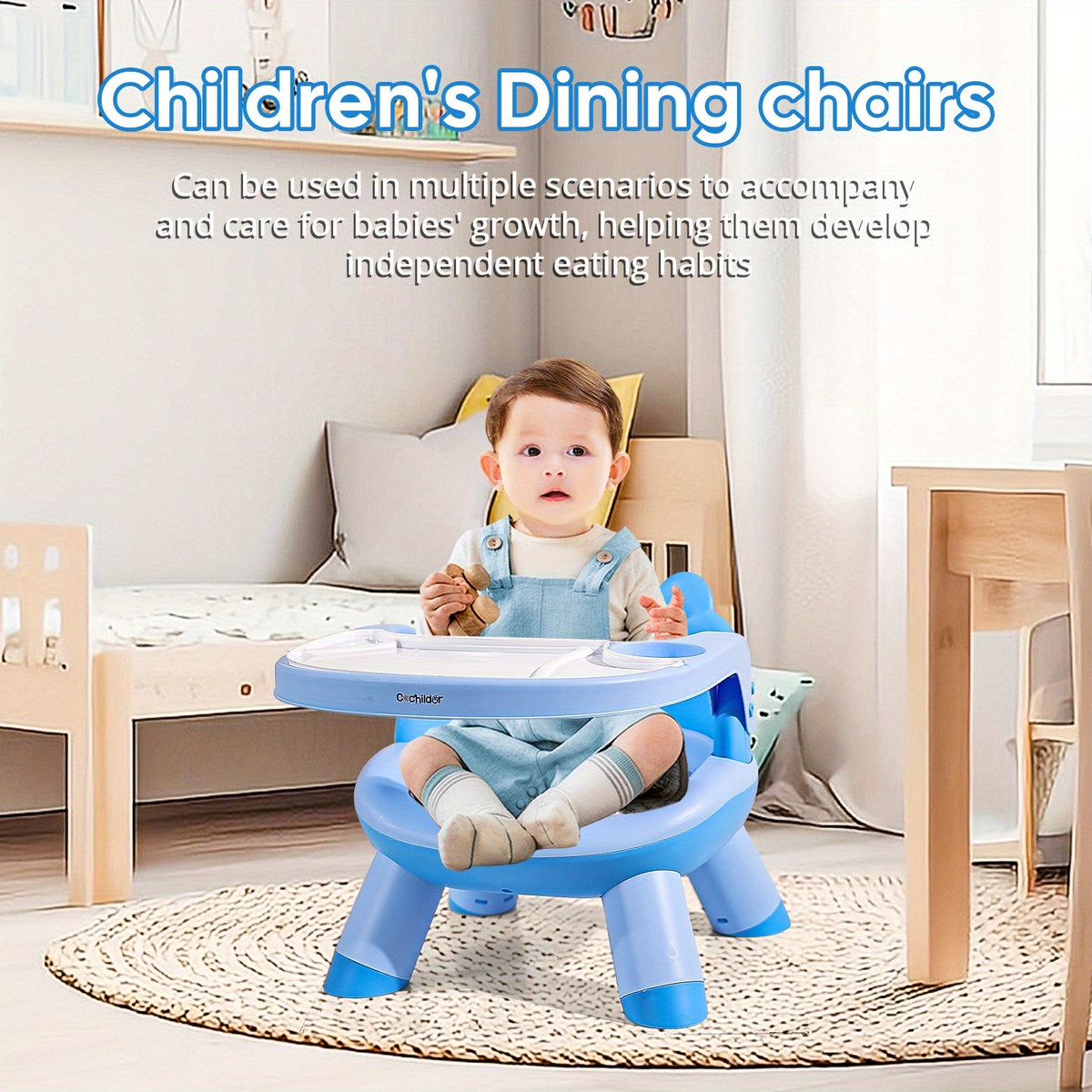 Kids High Chair - Detachable Double-Layer Dining Tray – view 4