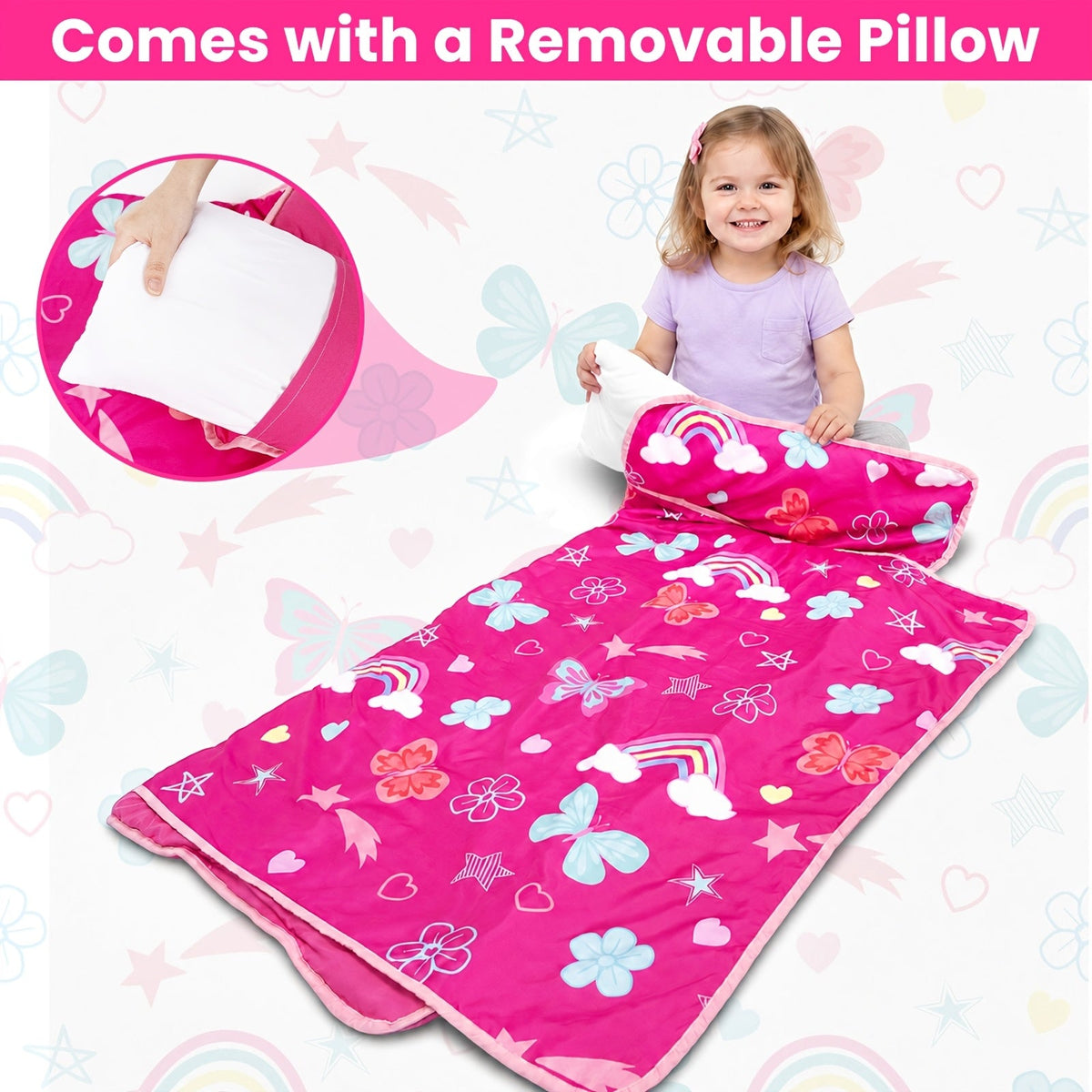 Kids Nap Mat - Foldable Cooling Preschool Sleep Set – view 2