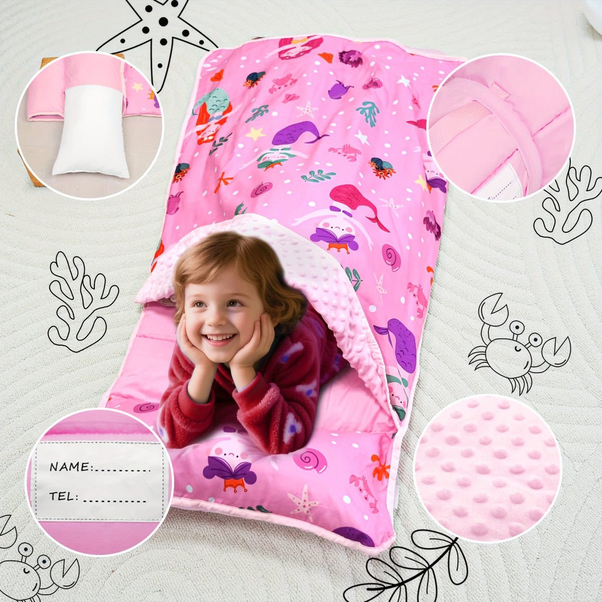 Kids Nap Mat - Foldable Cooling Preschool Sleep Set – view 3