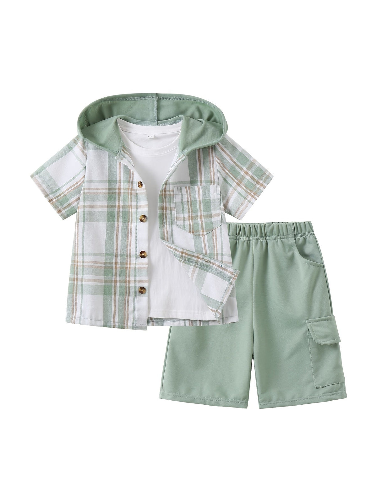 Kids' Plaid Outfit Set - Short Sleeve – view 14