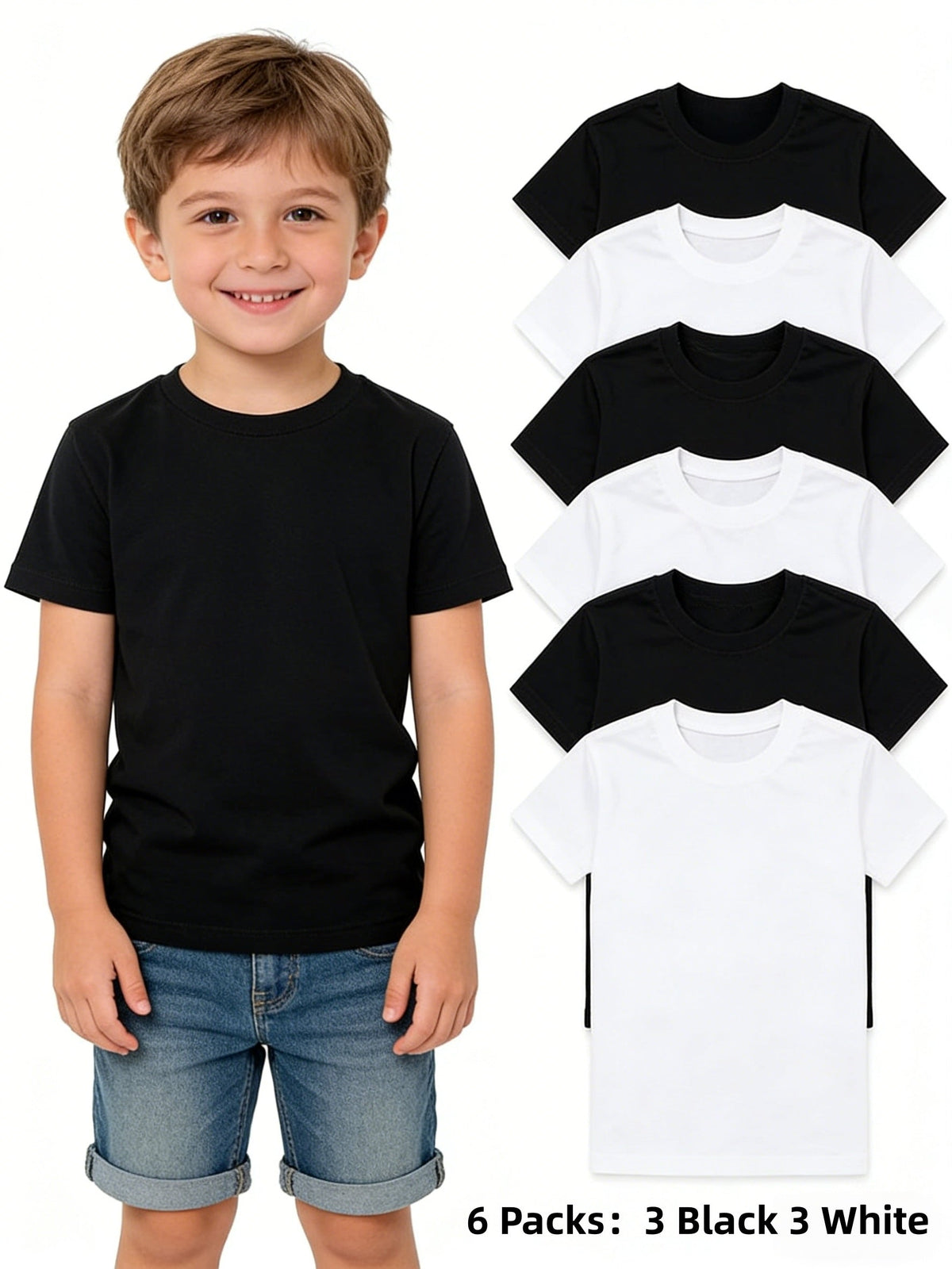 Kids' Quick-Dry Mesh T-Shirts - 5/6/8-Pack – view 3