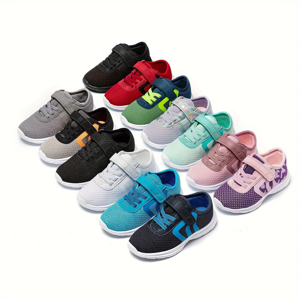 Kids' Running Shoes - Breathable Mesh & Lightweight – Girls' Dark Gray – view 2