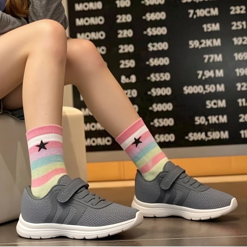 Kids' Running Shoes - Breathable Mesh & Lightweight – Girls' Dark Gray – view 14