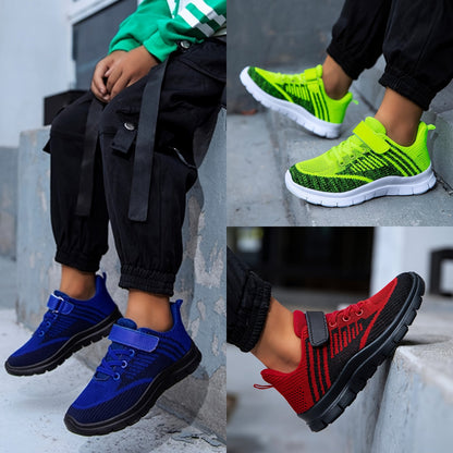 Kids' Running Shoes - Breathable Mesh & Lightweight – Green / Blue – view 2