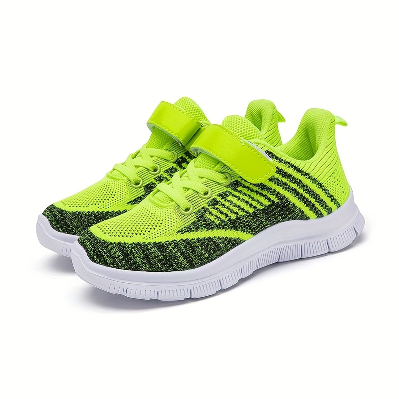 Kids' Running Shoes - Breathable Mesh & Lightweight – Green / Blue – view 3