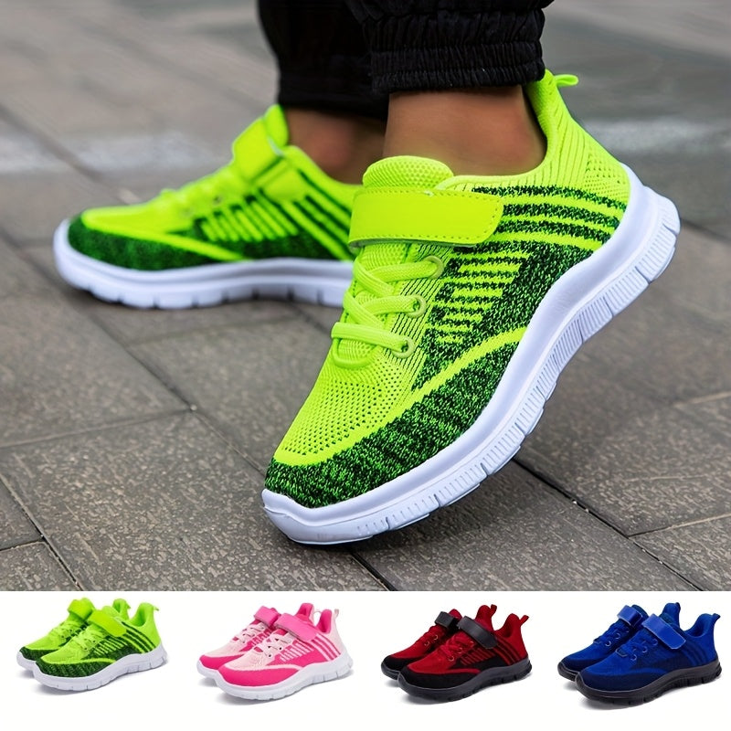 Kids' Running Shoes - Breathable Mesh & Lightweight – Green / Blue – view 4