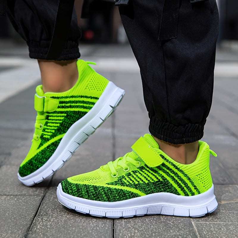 Kids' Running Shoes - Breathable Mesh & Lightweight – Green / Blue – view 6