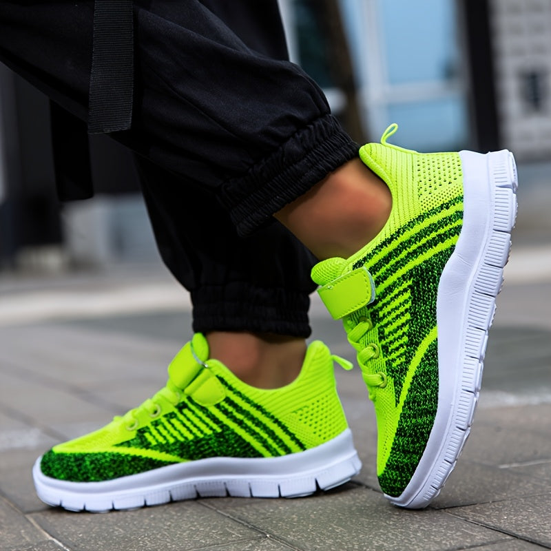Kids' Running Shoes - Breathable Mesh & Lightweight – Green / Blue – view 8
