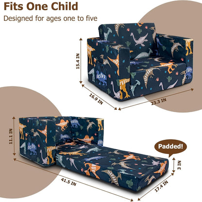 Kids Sofa Bed - Convertible Flip-Out Toddler Lounger – view 2