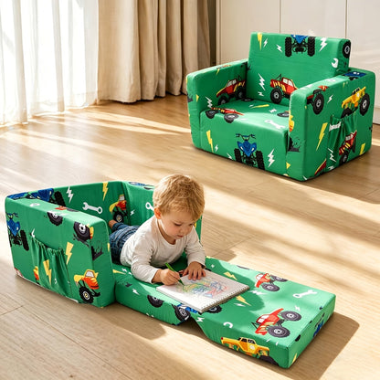 Kids Sofa Bed - Convertible Flip-Out Toddler Lounger – view 4