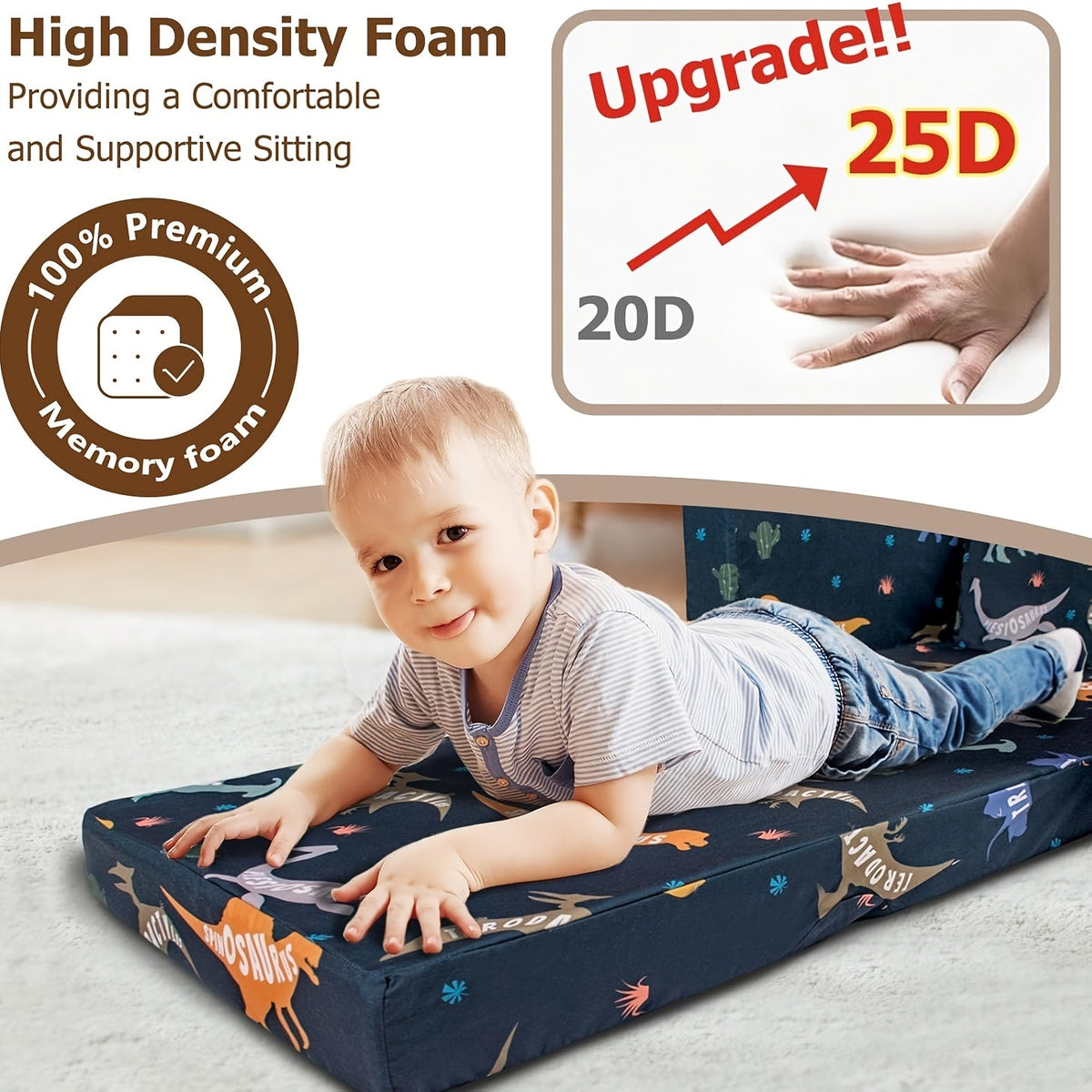 Kids Sofa Bed - Convertible Flip-Out Toddler Lounger – view 6