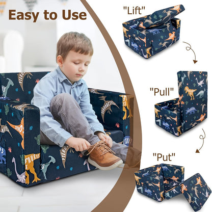 Kids Sofa Bed - Convertible Flip-Out Toddler Lounger – view 7