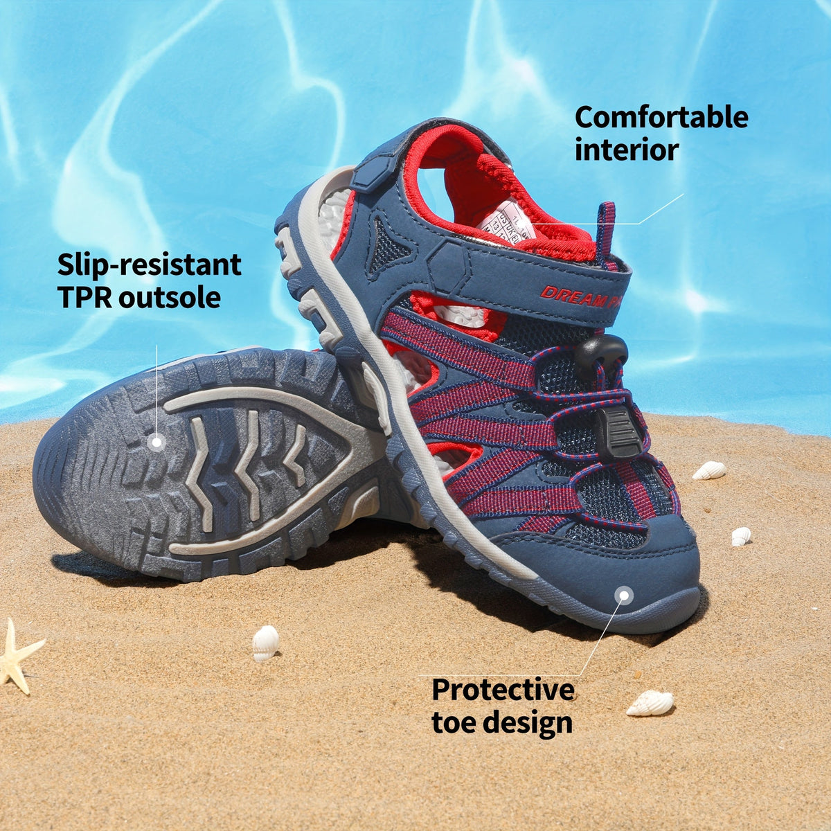 Kids' Sport Sandals - Breathable Mesh & Cushioned Comfort – view 5