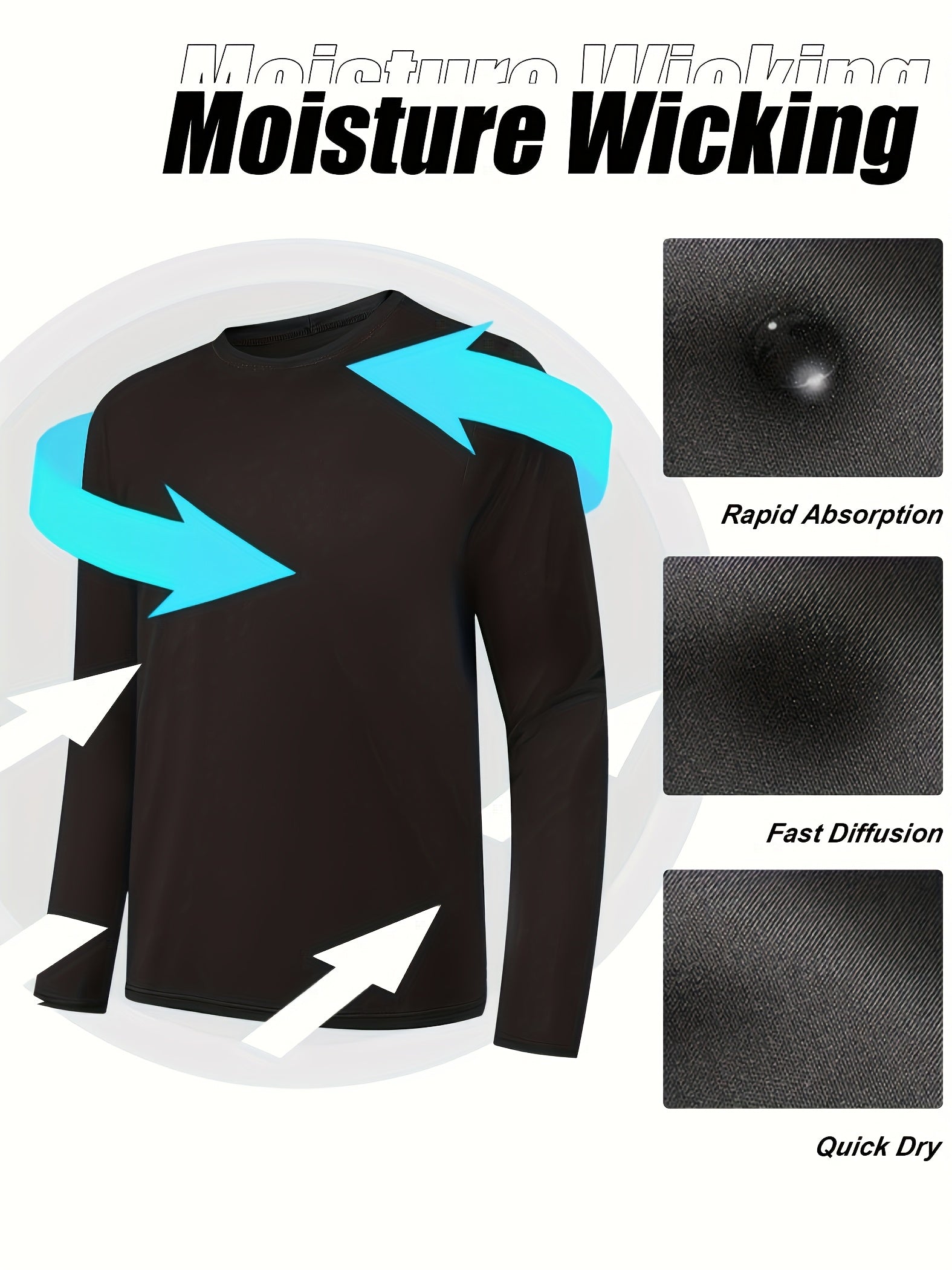 Kinglaman 5pcs Men'S Quick Dry Long Sleeve T Shirts for Casual Workouts with – view 9