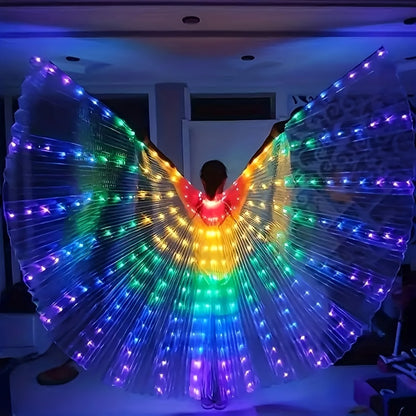 Light Up Costume Accessories - LED Up Wings and Cape Set Glowing Butterfly Angel Wings with Colorful LED - main product view