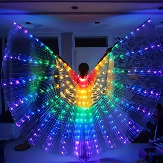 Light Up Costume Accessories - LED Up Wings and Cape Set Glowing Butterfly Angel Wings with Colorful LED - main product view
