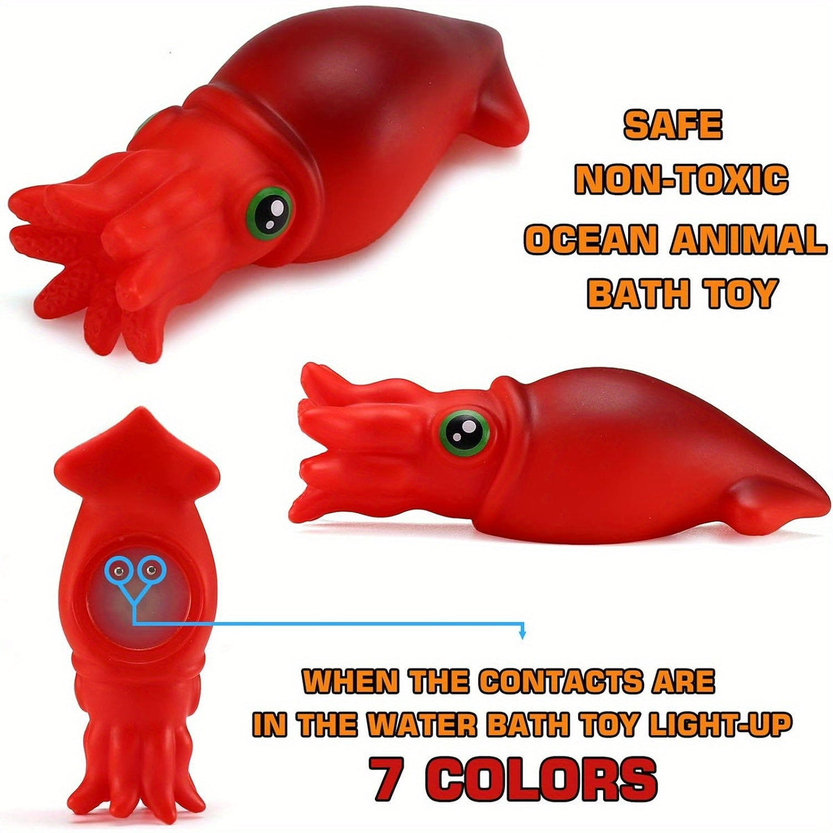Light-Up Floating Bath Toys 6-Pack - Six colorful light-up floating toys – view 5