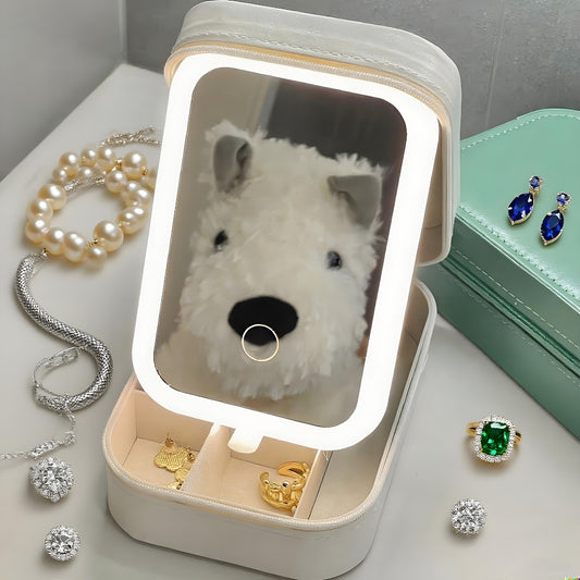 Makeup Bag - Travel with LED Mirror Jewelry Box Portable Rechargeable 3 Color - main product view