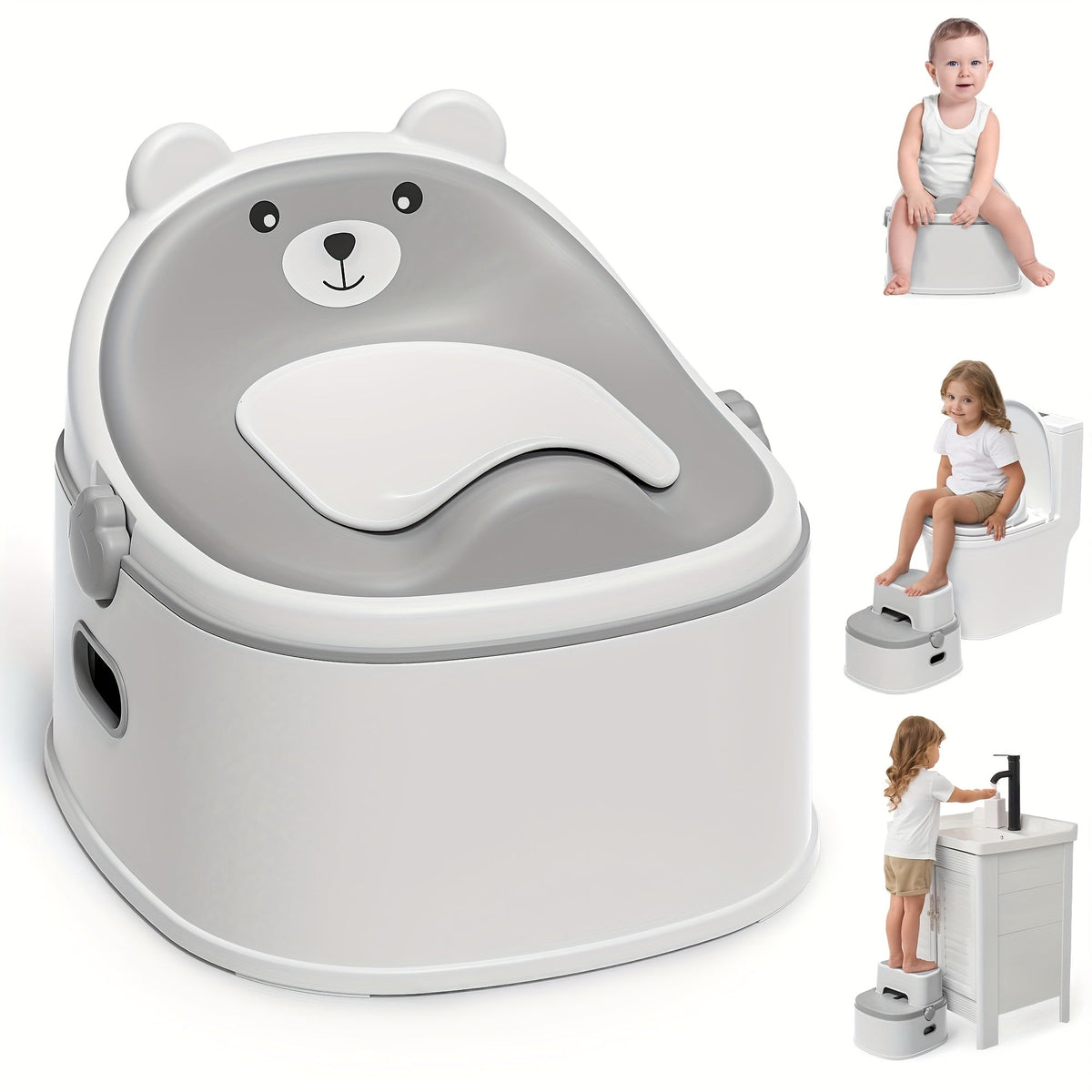 Maternity Potty Training Kit – 3-in-1 Potty Training Toilet - Seat and Step Stool – main product image