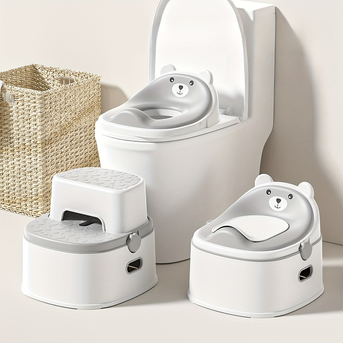 Maternity Potty Training Kit – 3-in-1 Potty Training Toilet - Seat and Step Stool – view 3
