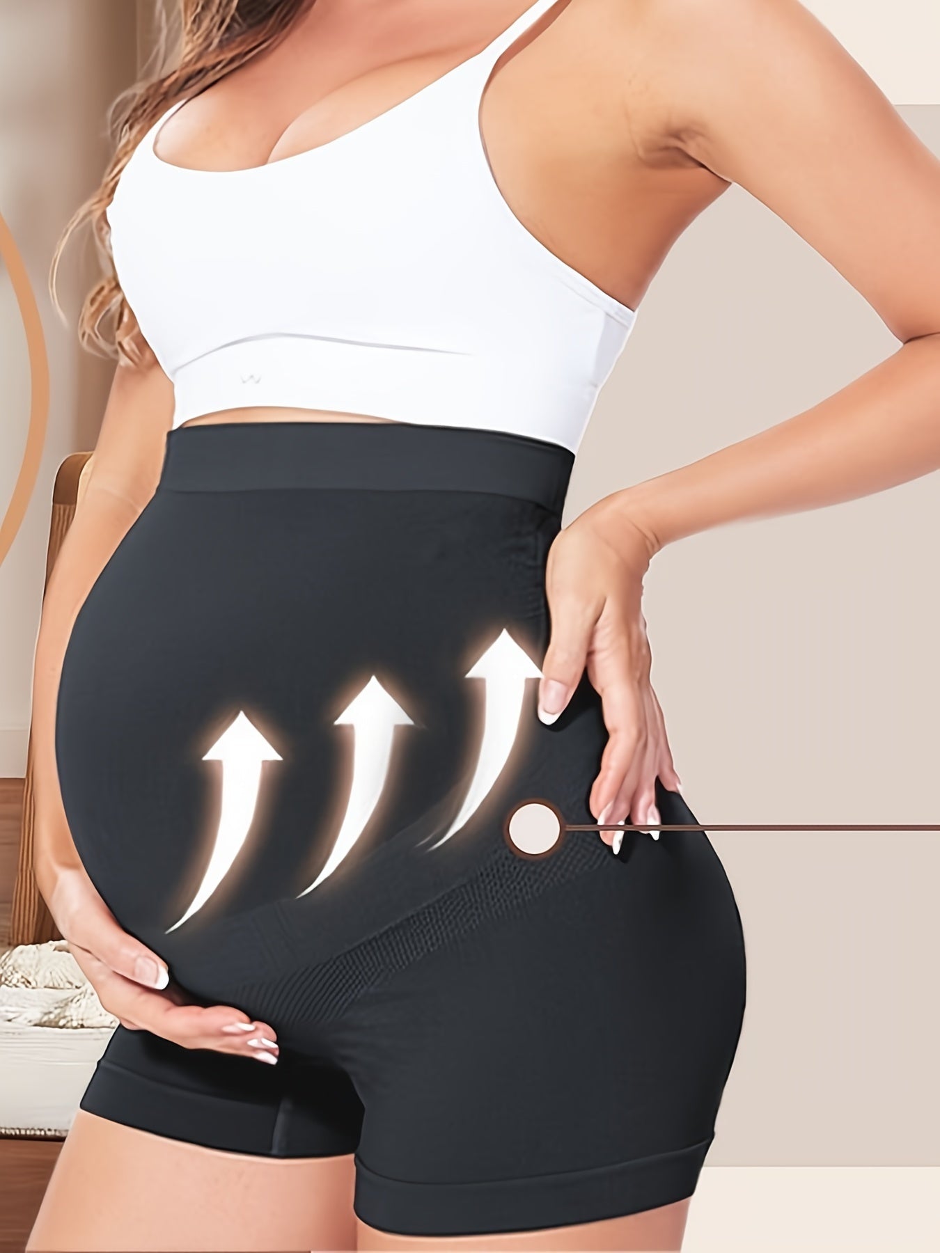 Maternity Seamless Leggings 3-Pack - High Waist Belly Support detail view