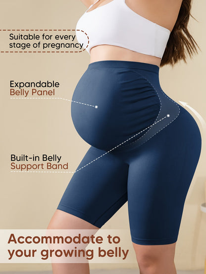Maternity Shorts - High-Waist Breathable Belly Support – main product image