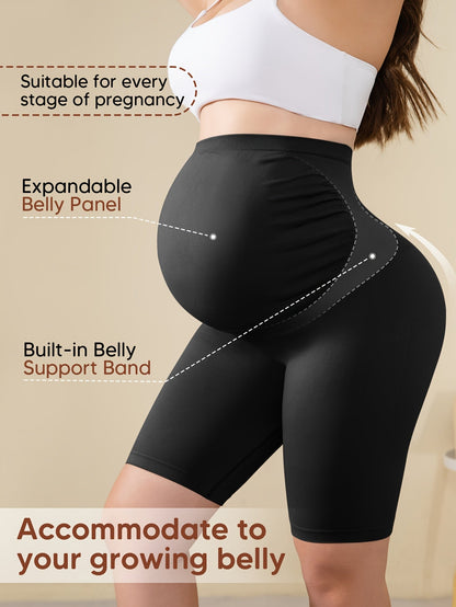 Maternity Shorts - High-Waist Breathable Belly Support detail view