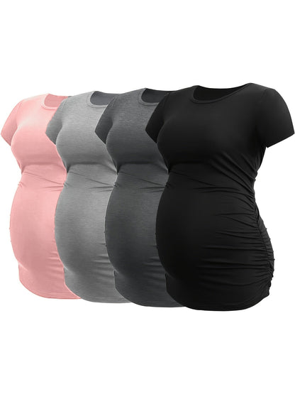 Maternity Top 4-Pack - Short-Sleeve Pregnancy Shirts detail view