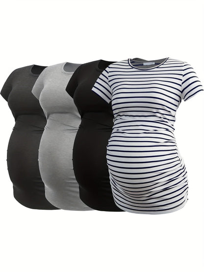 Maternity Top 4-Pack - Short-Sleeve Pregnancy Shirts detail view