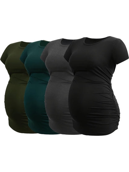 Maternity Top 4-Pack - Short-Sleeve Pregnancy Shirts detail view